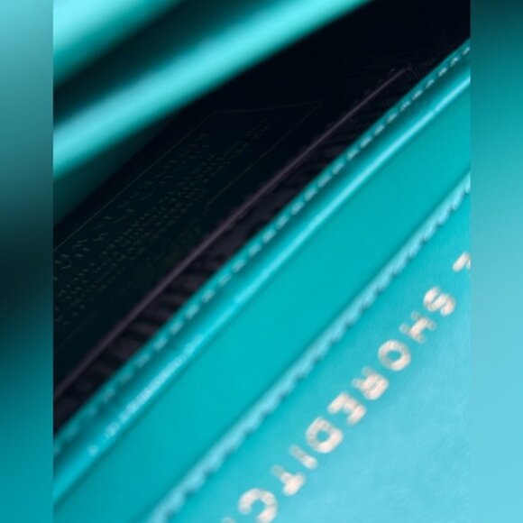 🆕 KURT GEIGER LONDON 🧿 NWOT Shoreditch Small Leather Crossbody Bag, Aqua Green - Picture 14 of 16